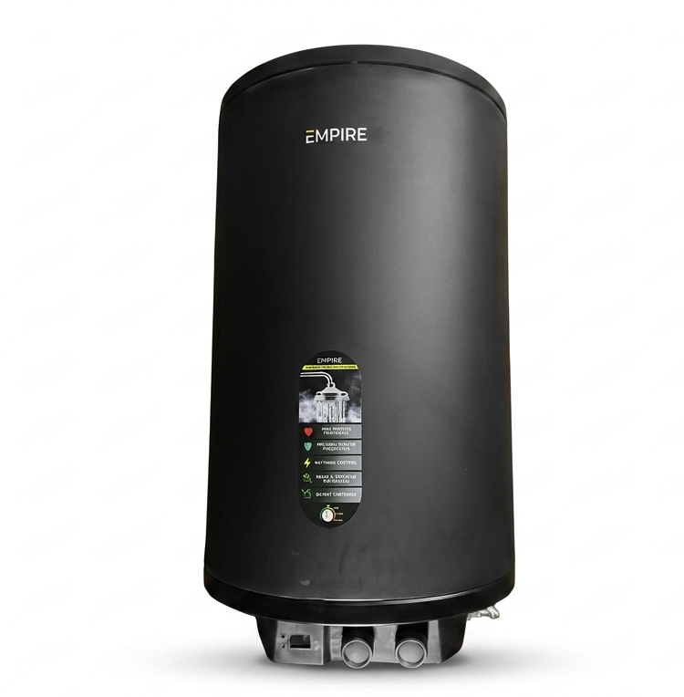 Premium Cylindrical Electric Storage Geyser | Heavy-Duty Water Heater with Wattage Control & Overheating Protection