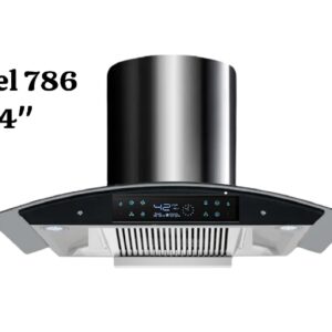 786 Premium Curved Glass Kitchen Hood | Wall Mount Range Hood