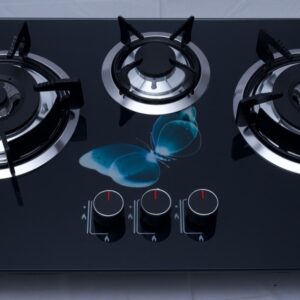 Premium Tempered Glass Top Gas Stove | Built-in Kitchen Hob