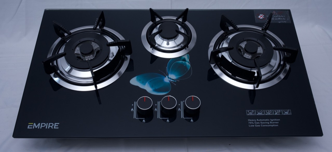 Premium Tempered Glass Top Gas Stove | Built-in Kitchen Hob