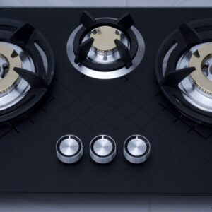 Elegant Built-in Glass Top Kitchen Gas Stove (Triple Burner)
