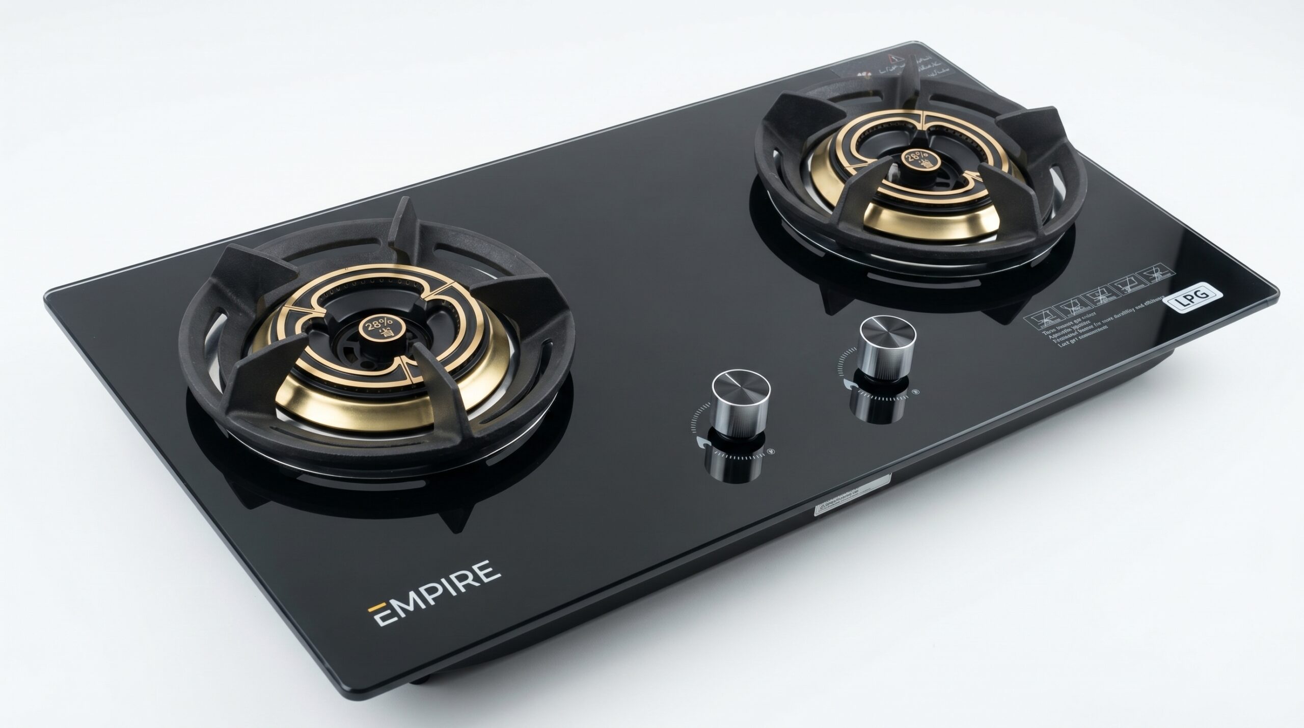 Empire Glass Hob with Double Burner