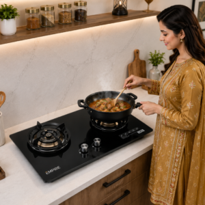 Empire Glass Hob with Double Burner