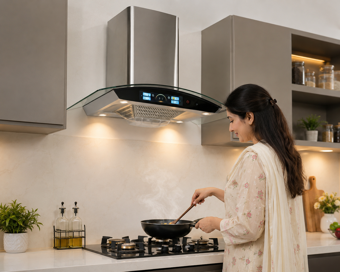 Empire Kitchen Hood Voice, Touch, Hand Sensor, Auto Clean