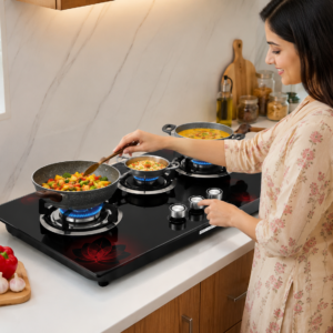 Empire Glass Hob with Tripple Burner