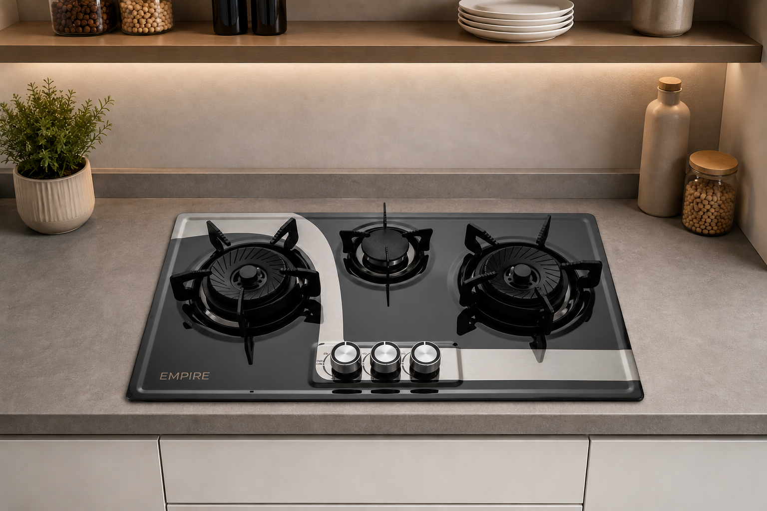 Empire Flameco Steel Hob Three In One